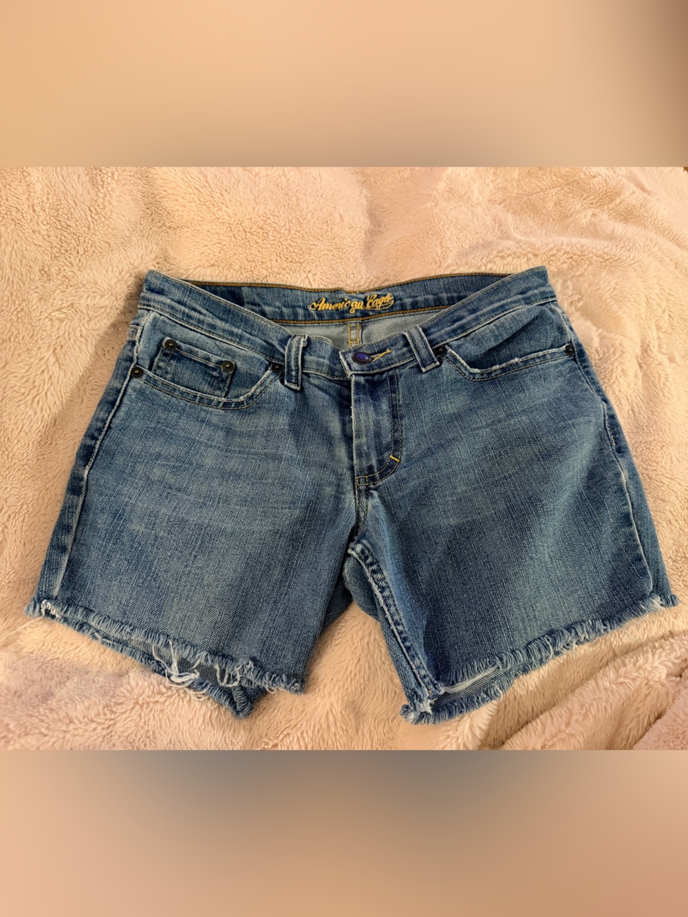 Vintage American eagle raw hem jean shorts distressed